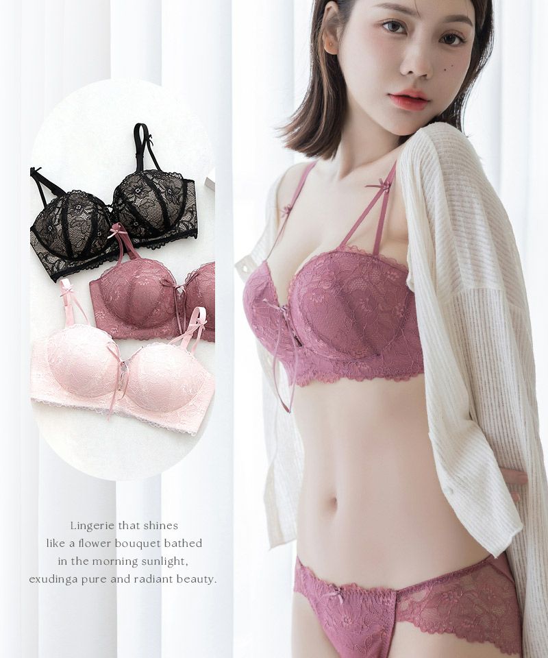 モーニングルーティンブラ》アリュールレースアップブラ